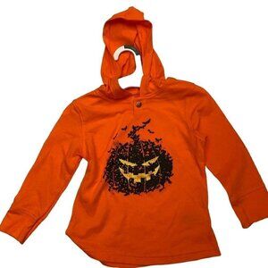 Target Cat and Jack Orange Halloween T-Shirt Hoodie Pumpkin Bat Szs 12M /18M
